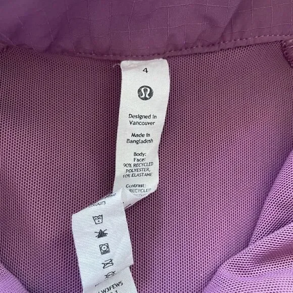 Lululemon Ripstop Pullover Running Half Zip Vintage Plum Purple Size 4 - Picture 8 of 8